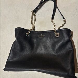 Kate Spade Black Leather Tote Bag